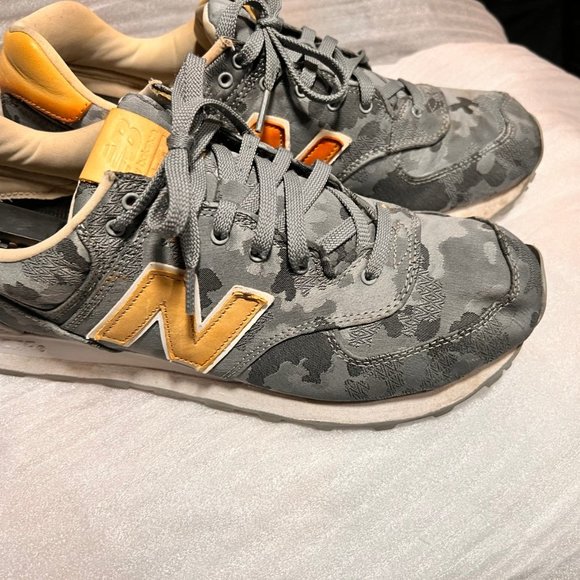 New Balance 574CMA Men's Steel Camo Gray Classic Sneakers Running - Picture 7 of 8